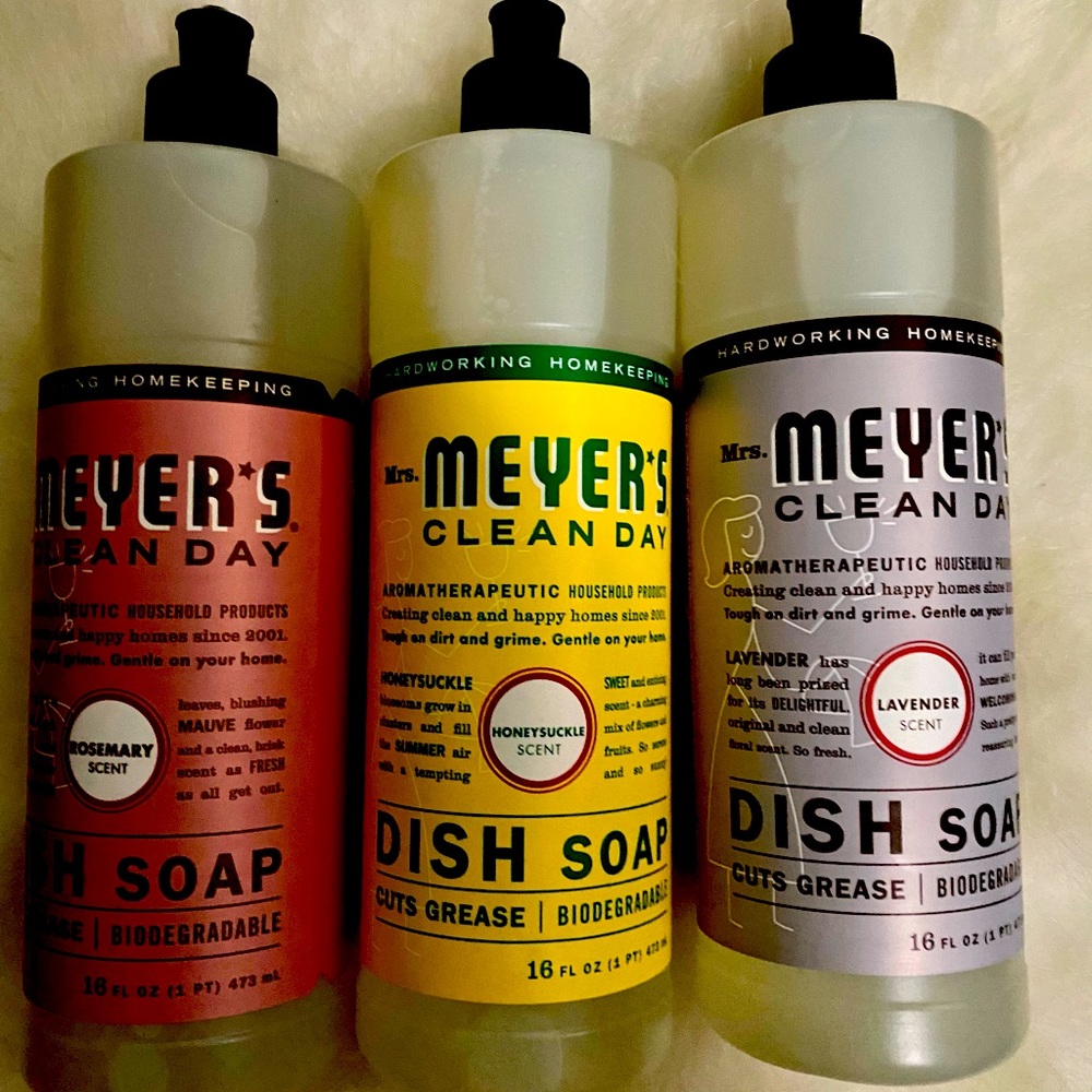 Lot (3) Mrs. Meyer’s Clean Day Dish Soap
